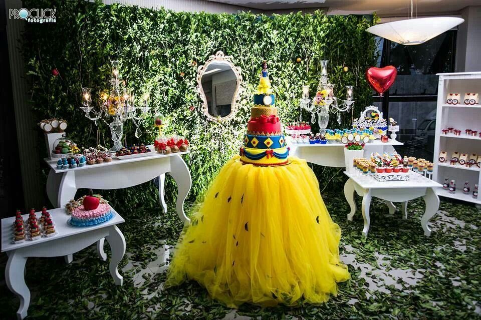 5 dicas de decoração de festa infantil da Branca de Neve